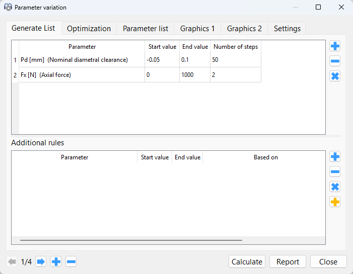 ParameterVariationGenerateList